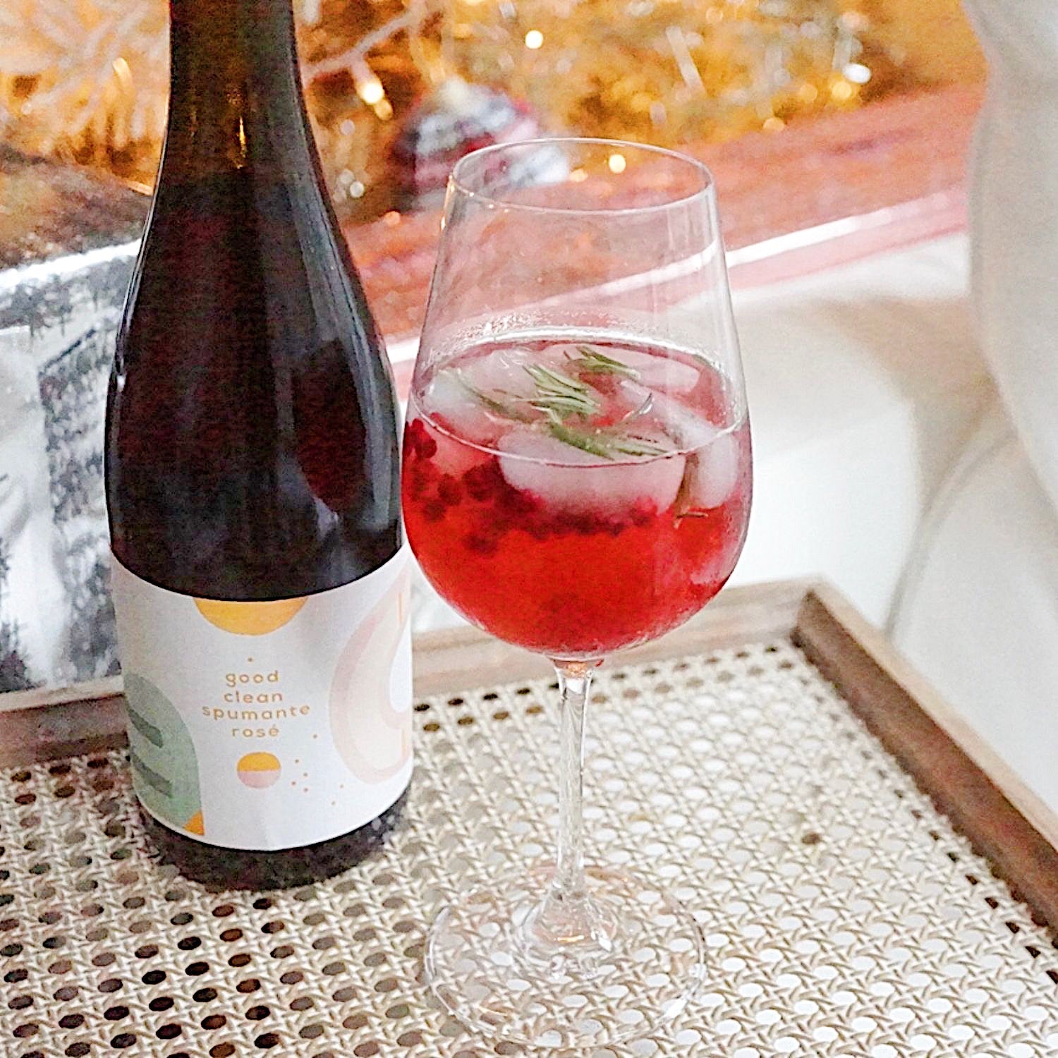 pomegranate spumante spritz Good Clean Wine