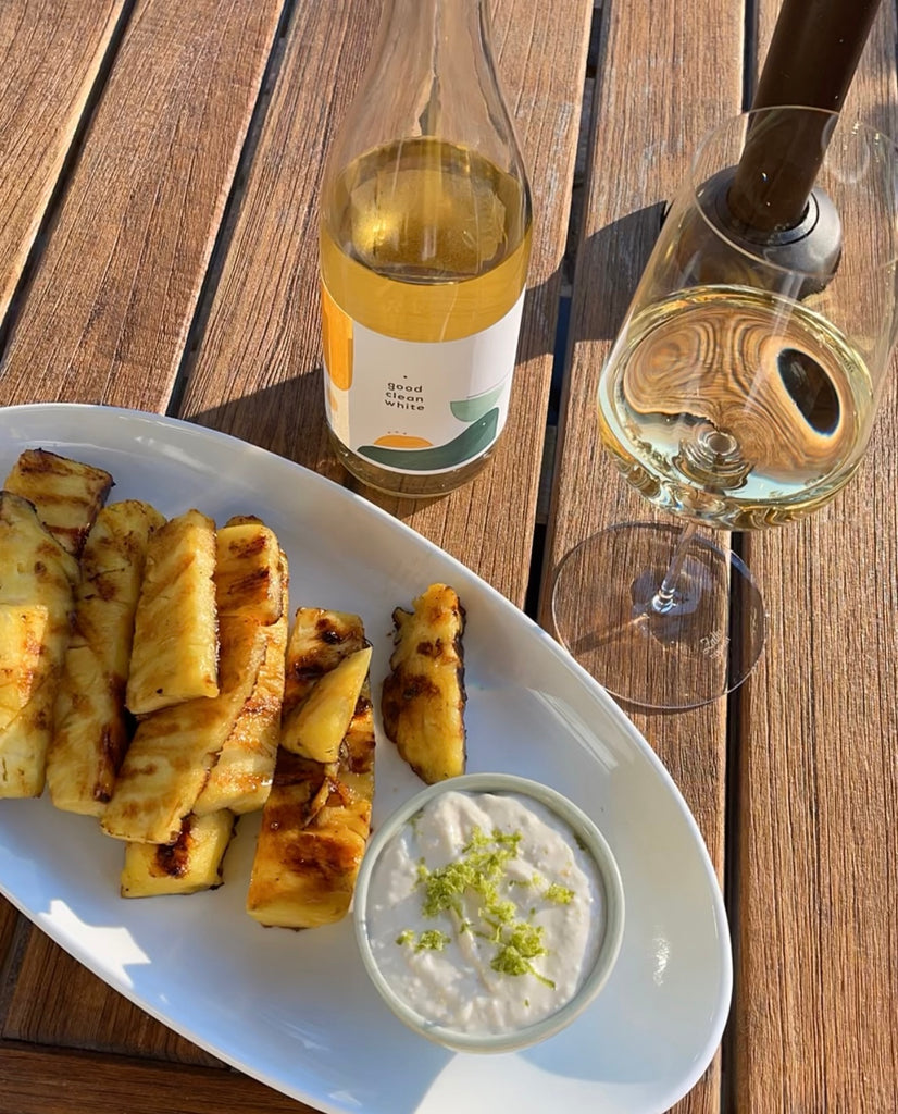grilled pineapple + wine pairing