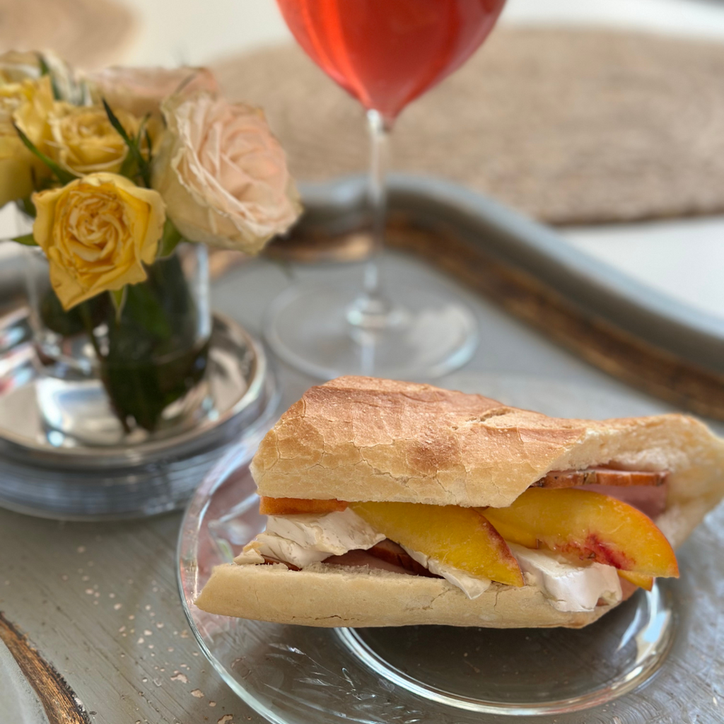 French Summer Brie, Ham & Peach Baguette