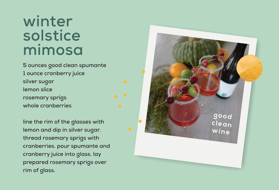 winter solstice mimosa + charcuterie board instructions