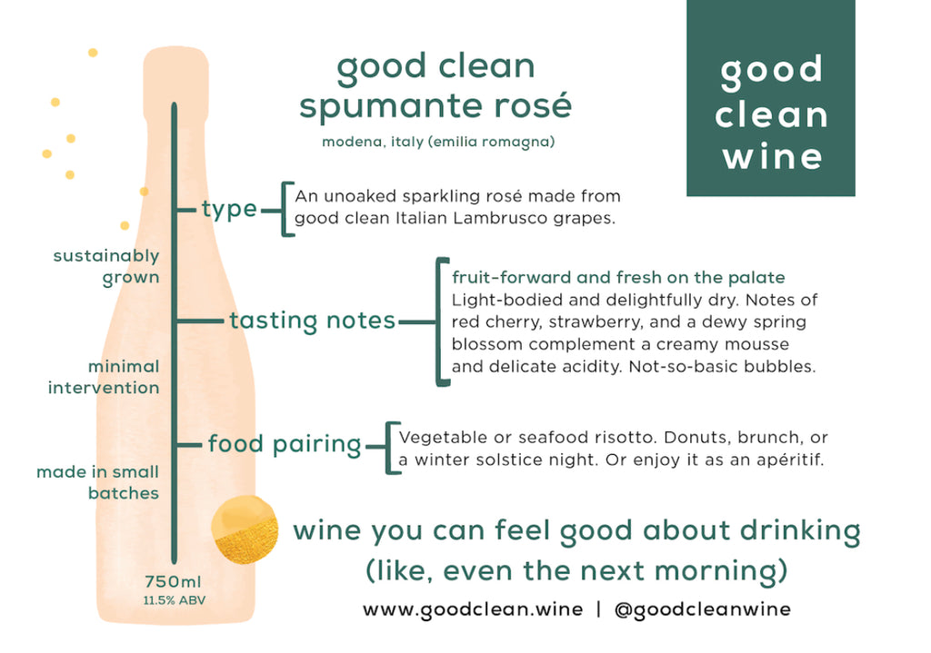 get to know good clean spumante rosé
